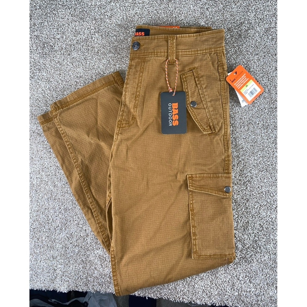 GH Bass Outdoor Taper Cargo Pans 30 (31x30) Pockets Carpenter Stretch Rip stop - Picture 1 of 12